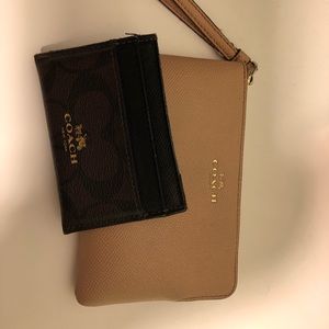 Coach wristlet and credit card slide